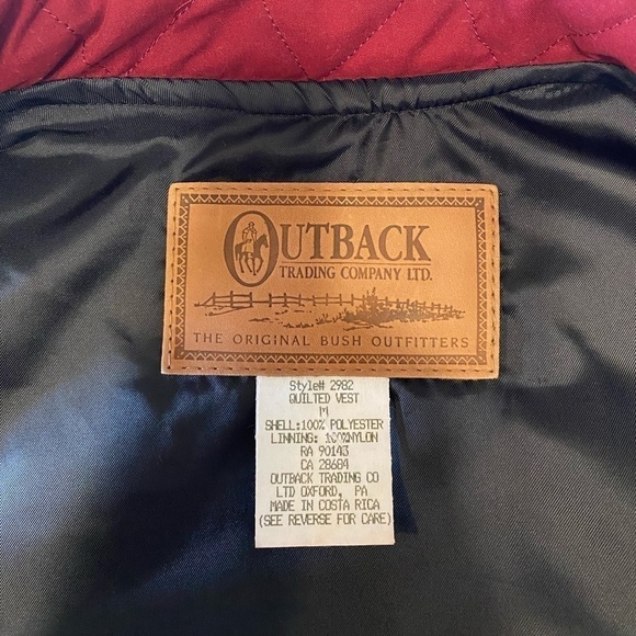 Outback Trading Company Red Quilted Vest - Picture 3 of 11